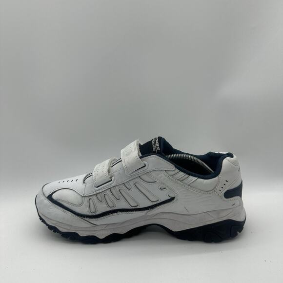 Mens Size 12 Skechers Athletics Sneakers Adjustable After Burn Memory Fit White - Picture 5 of 8